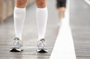 Running shoes closeup